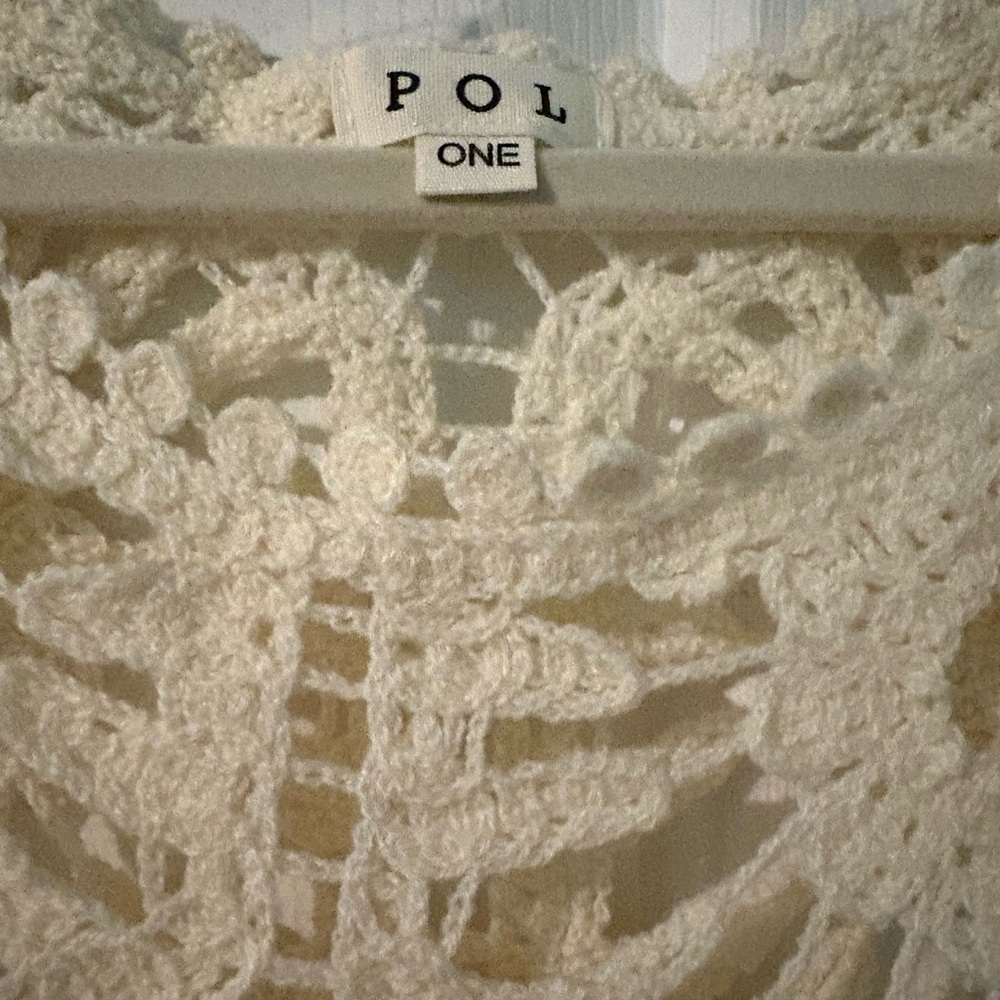 NWOT never worn 2 OSFM crotchet POL tops - Picture 3 of 14